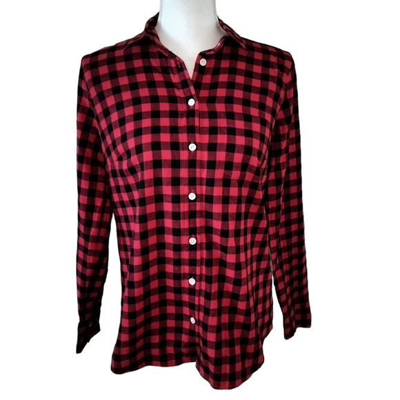 J Crew Factory Size XS Buffalo Plaid Button Front Shirt - Picture 1 of 4